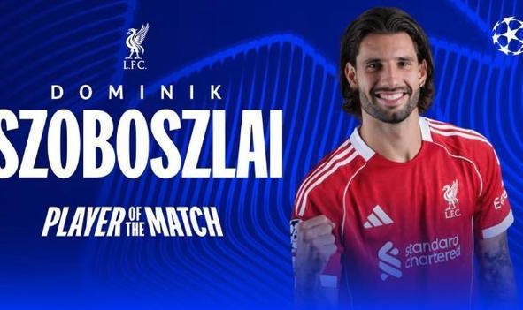 智能预测-任意球破门，索博当选马赛vs利物浦全场最佳球员